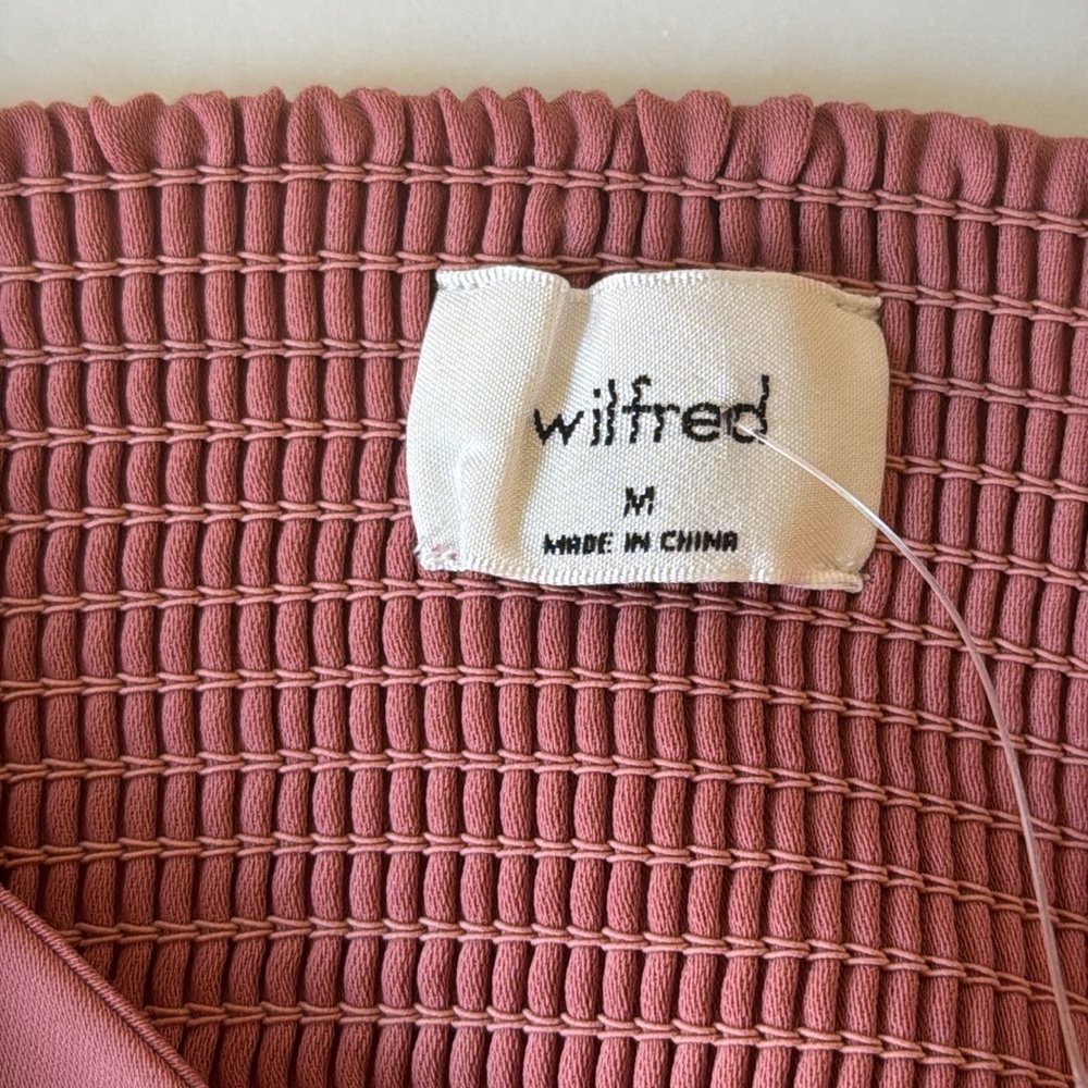 NWOT ARITZIA WILFRED Tulum top size M orange brown coral longsleeve - Picture 7 of 10